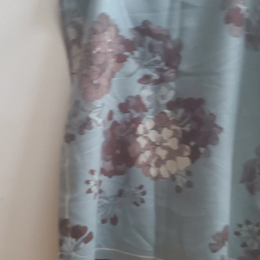 SAACHI BOTANICAL REVERSIBLE PRINT SCARF /SIZE:ONE SIZE /LIGHT BLUE